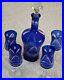 Vtg-Bohemian-Cobalt-Blue-Hand-Cut-Clear-Crystal-Glass-Decanter-Wine-Glasses-Set-01-rjvd