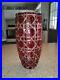 Vtg-Bohemian-Czech-Art-Glass-Cut-To-Clear-Red-Ruby-Crystal-Vase-9-01-jl