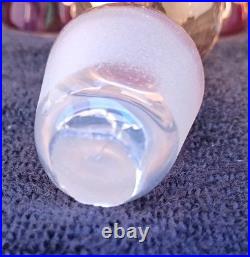 Vtg Bohemian Ruby Red Gold Hand Painted Florals Decanter Set With 5 Shot Glasses