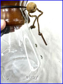 Vtg Chemex Pyrex 11 Handblown Glass Pour-Over Carafe Coffee Maker Green Print