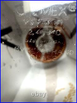 Vtg Chemex Pyrex 11 Handblown Glass Pour-Over Carafe Coffee Maker Green Print