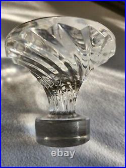 Vtg Crystal Decanter Rambouillet Lalique France 8 3/4 x 4 1/4 + Extra Glasses