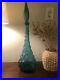 Vtg-Empoli-Italian-Art-Glass-Teal-Blue-Brick-Genie-Bottle-Italy-MCM-Retro-21-01-lp