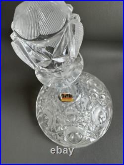 Vtg Etched Decanter Lead Crystal Peedee West Germany 1950's Glass Ware RARE FIND