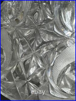 Vtg Etched Decanter Lead Crystal Peedee West Germany 1950's Glass Ware RARE FIND