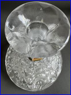 Vtg Etched Decanter Lead Crystal Peedee West Germany 1950's Glass Ware RARE FIND