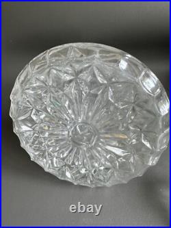 Vtg Etched Decanter Lead Crystal Peedee West Germany 1950's Glass Ware RARE FIND