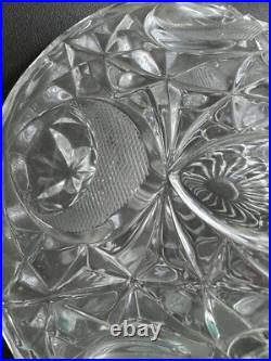 Vtg Etched Decanter Lead Crystal Peedee West Germany 1950's Glass Ware RARE FIND