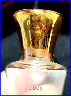 Vtg Ferro & Lazzarini Italian Murano Glass Ruby Red Gold Decanter 6 Glasses Set