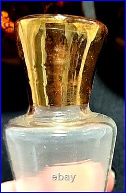 Vtg Ferro & Lazzarini Italian Murano Glass Ruby Red Gold Decanter 6 Glasses Set