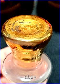 Vtg Ferro & Lazzarini Italian Murano Glass Ruby Red Gold Decanter 6 Glasses Set