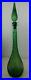 Vtg-Italian-Empoli-Style-Green-Glass-Hobnail-Genie-Bottle-Decanter-Empty-21-H-01-ic