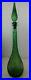 Vtg-Italian-Empoli-Style-Green-Glass-Hobnail-Genie-Bottle-Decanter-Empty-21-H-01-tdbf