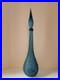 Vtg-MCM-Blue-Empoli-Bubble-Hobnail-Glass-Genie-Decanter-Bottle-with-Stopper-22-01-lcw