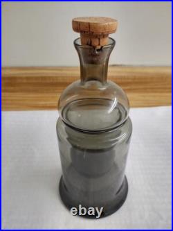 Vtg. Mcm Colony smoky glass decanter 3 pc