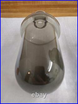 Vtg. Mcm Colony smoky glass decanter 3 pc