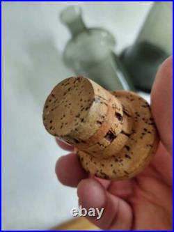 Vtg. Mcm Colony smoky glass decanter 3 pc