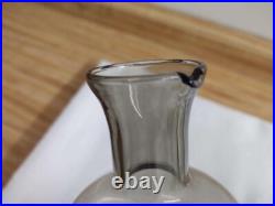 Vtg. Mcm Colony smoky glass decanter 3 pc