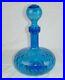 Vtg-Mid-Century-Genie-Bottle-Decanter-Turquoise-Optic-Glass-Orb-Stopper-13-01-iv