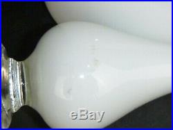 Vtg Mid Century Modern Empoli White Cased Glass Genie Bottle Decanter 24.5 #1