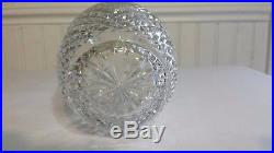 Vtg Rare 2 Piece Lead Crystal Water Decanter With Matching Crystal LID / Glass
