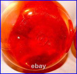 Vtg Rare Pair of Blenko #37 Hand Blown MCM Art Glass Decanters with Stoppers