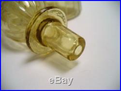 Vtg Rossini Empoli Italian Genie Bottle Yellow Glass Decanter 25.75