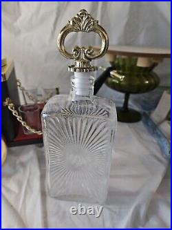 Vtg Very Rare Complete Carriage Liquor Decanter Set with Working Music Box Japan