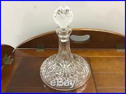 WATERFORD CRYSTAL Vintage LISMORE SHIPS DECANTER with STOPPER Liquor Wine SIGNED
