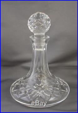 Waterford Crystal Mini Ships Decanter With Stopper Clear 8 1/2 Tall VTG Mark