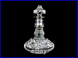 Waterford Crystal Ring Neck Ships Decanter with Pointed Stopper Vintage Piece