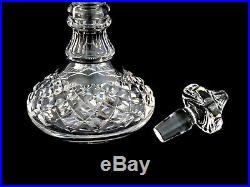 Waterford Crystal Ring Neck Ships Decanter with Pointed Stopper Vintage Piece