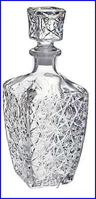 Whiskey Decanter Crystal Bottle Wine Liquor Vintage Glass Scotch Stopper Bar NEW