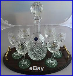 Wine Connoisseur's Vintage Wine Set Of Glasses And Decanter On Tray
