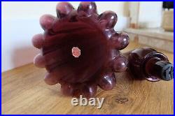 XL Purple amethyst Glass Genie Bottle Decanter Mcm Glass Italy Vintage 1959